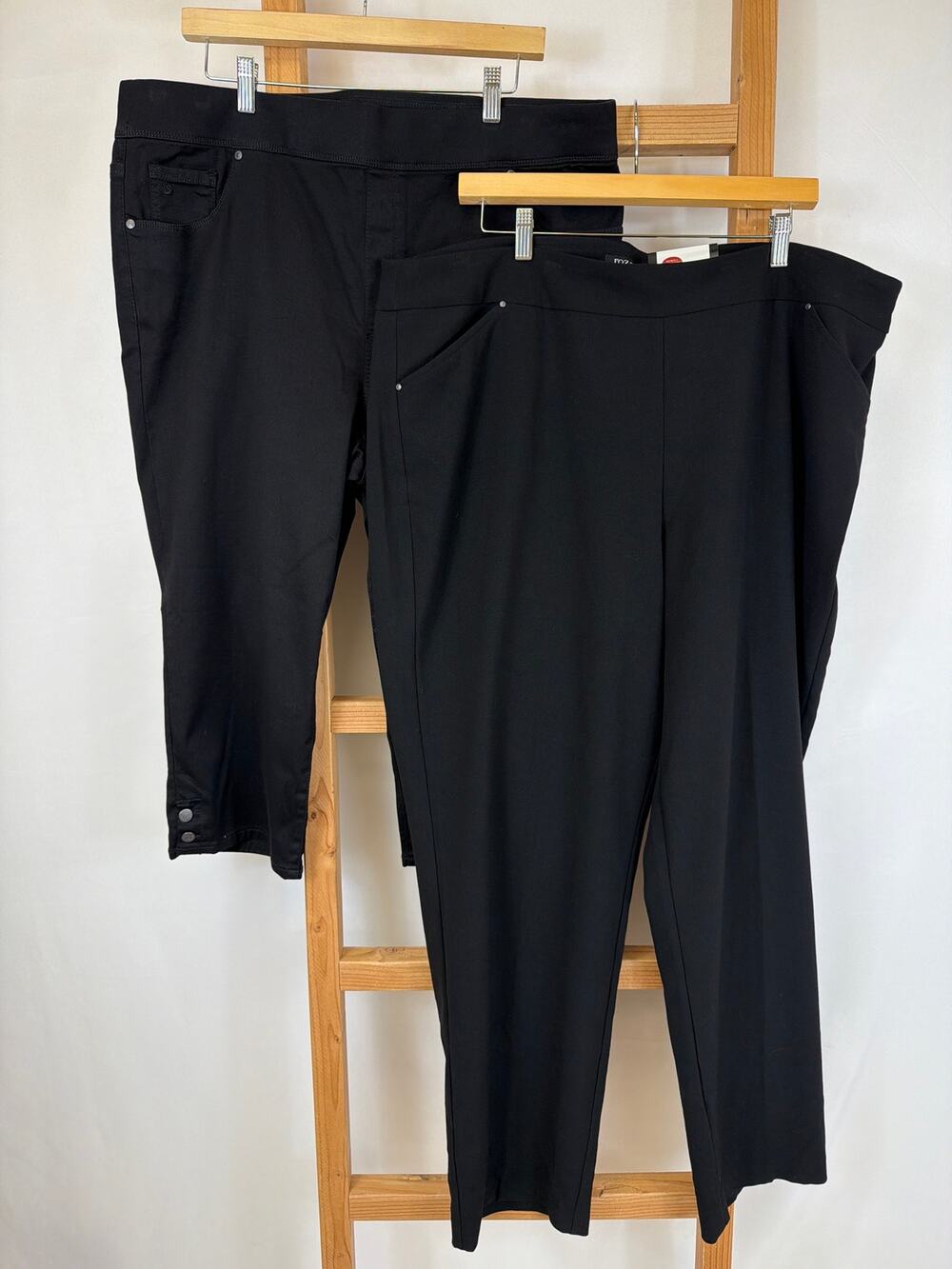 NWT Roz & Allie & Gloria Vanderbilt Black Pants Capri LOT 2 Plus Size 20